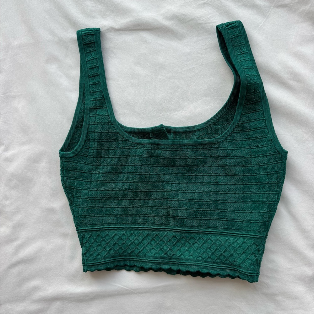 Aritzia Babaton Emerald Green Button-Up Tank Top - Picture 2 of 8